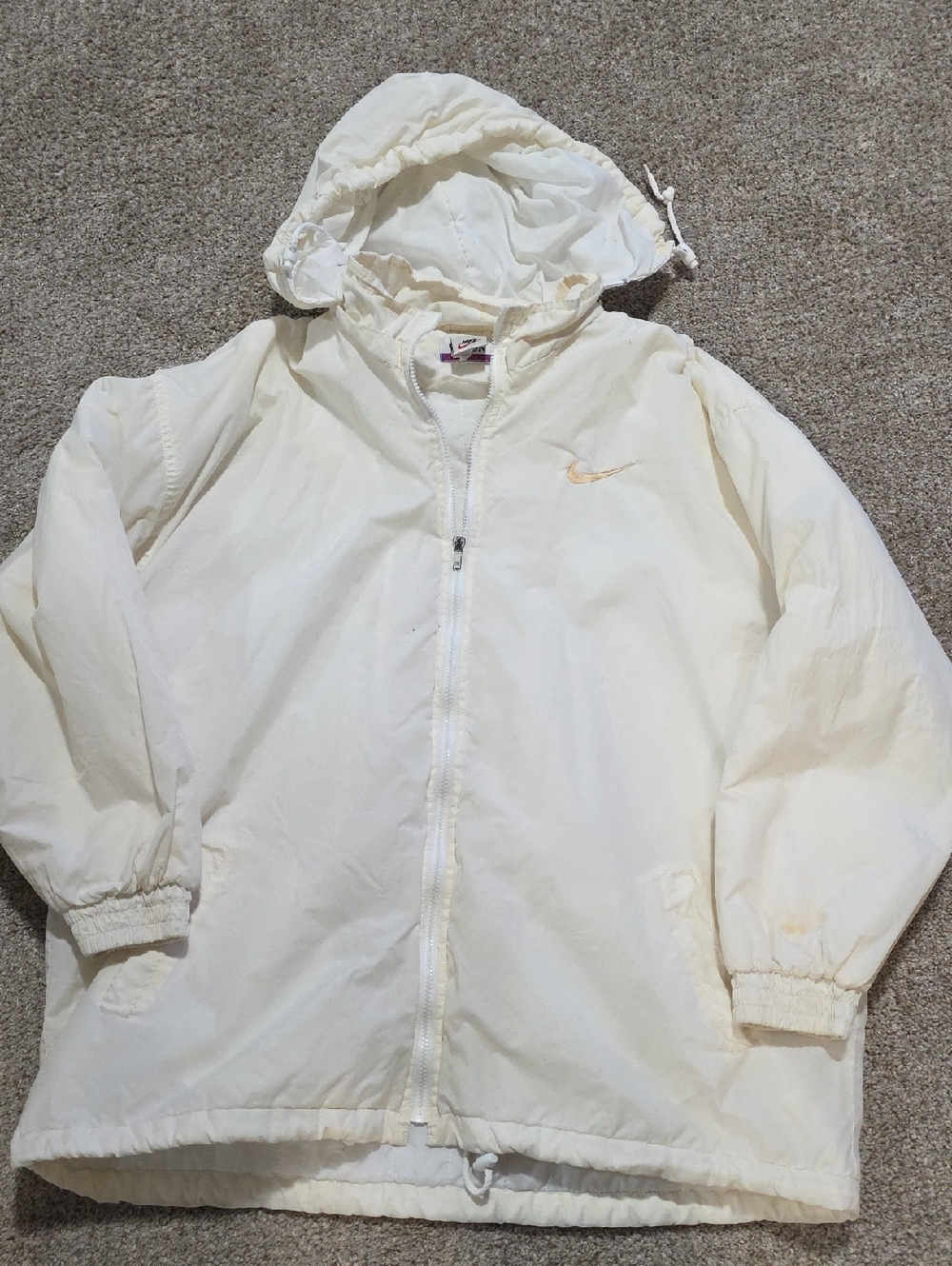 Nike Cream Hooded Windbreaker Jacket